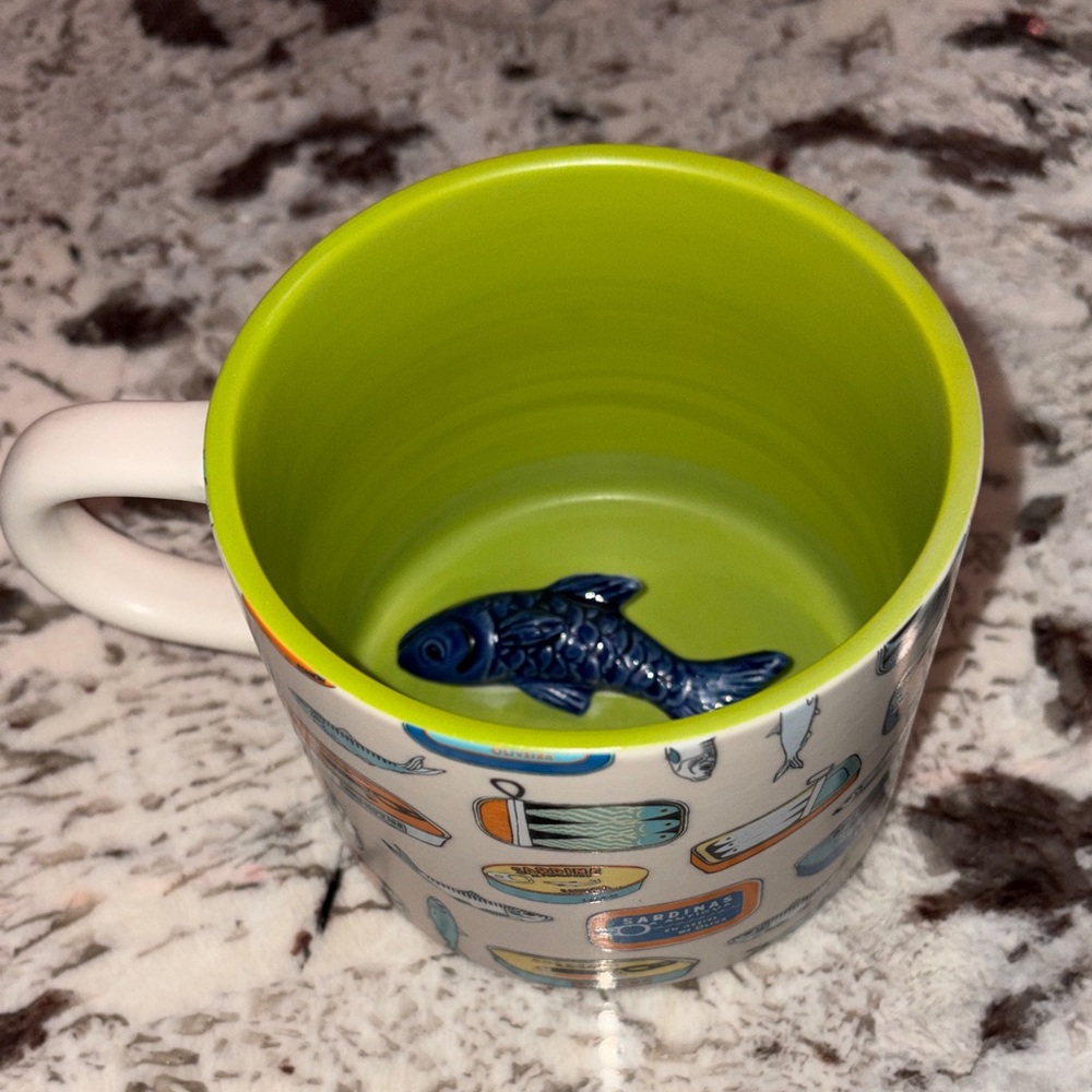 🐟Urban Outfitters Sardine Hidden Fish Mug. Unused. - Picture 16 of 16